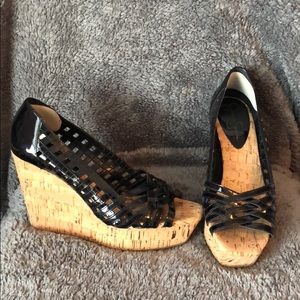 Jessica Simpson patent leather wedges